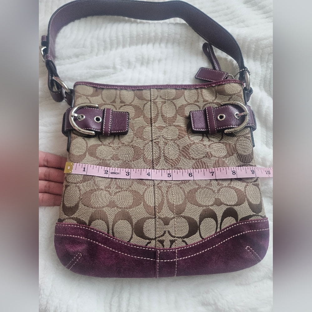 Coach 3577 Signature Jaquard Monogram Logo Shoulder Bag - Picture 9 of 17